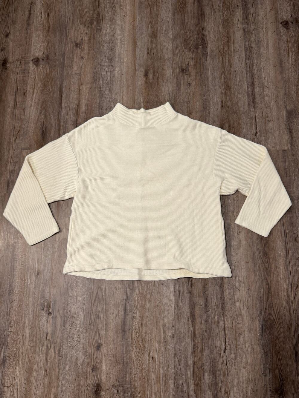 Madewell Women’s Funnelneck Drop-Shoulder Top Size Large